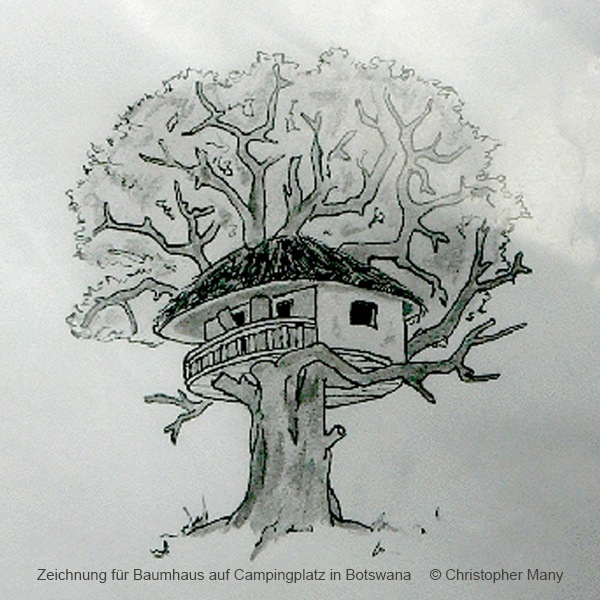 Planung und Skizze für ein Baumhaus auf einem Campingplatz / Foto: Christopher Many Planung eines Baumhaus